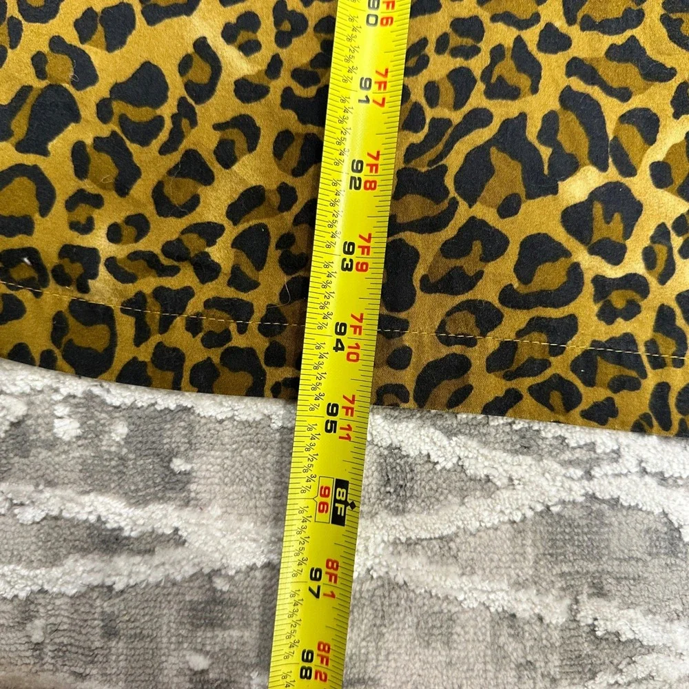 The Safari Collection Leopard Print Flat Sheet King Tan Black Cotton Maximalist